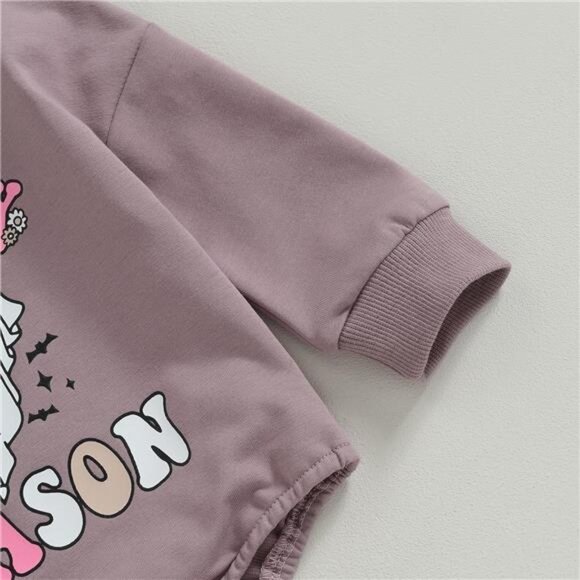 Newborn Halloween Outfit‎ Girl Boy Spooky Season Romper Bubble Sweatshirt - Picture 6 of 7